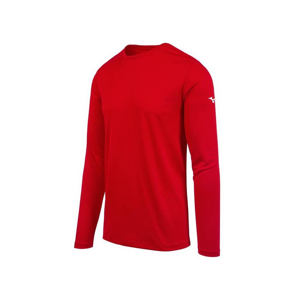 Mizuno Men's Long Sleeve T-Shirts Red (530063-CSL)